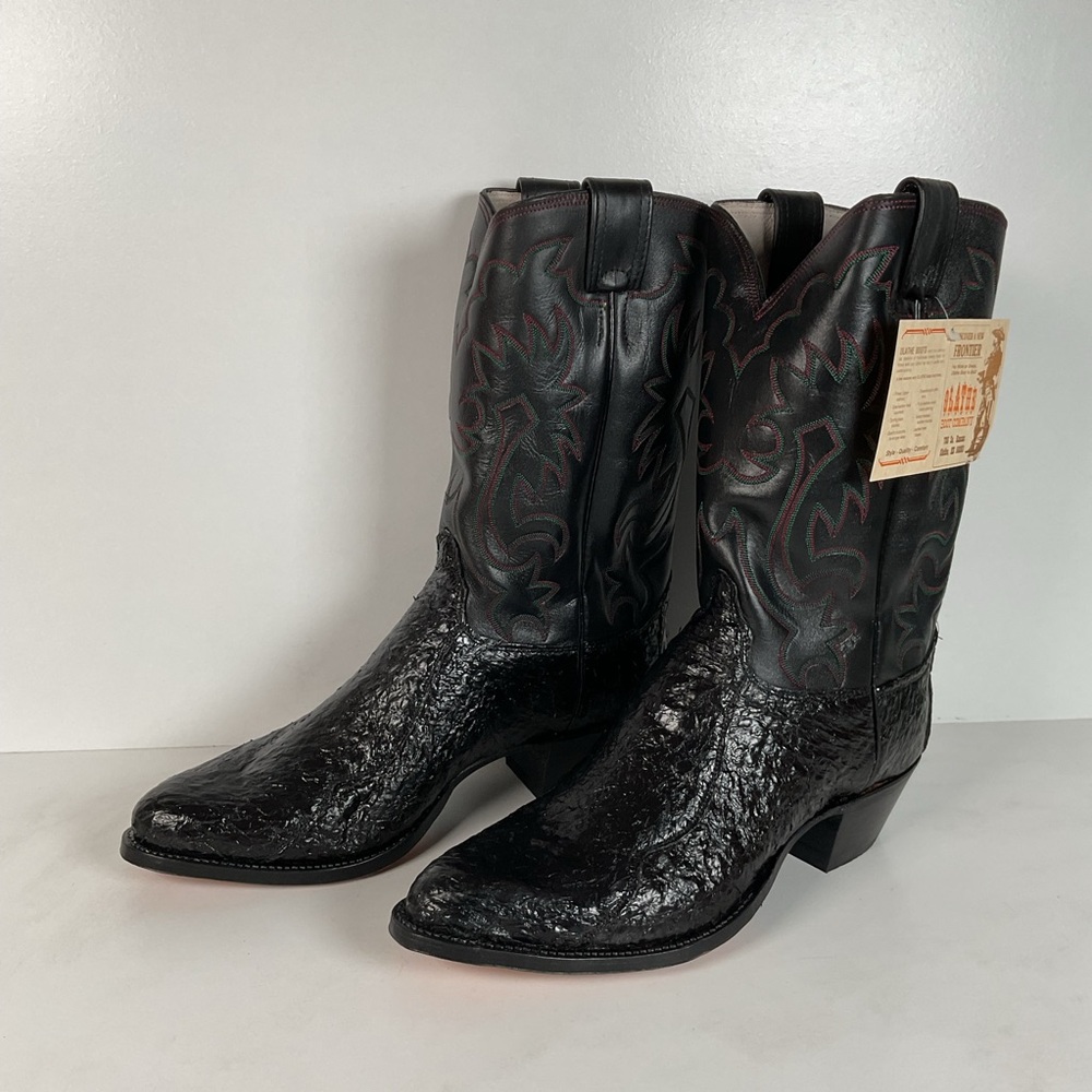 Vintage Olathe Sea Bass Cowboy Boots | Exotic | USA Made | 13 EE